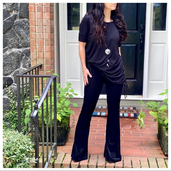 FABULOUS SHORT SLEEVES SIDE RUCHED LOOSE FIT TUNIC - Picture 15 of 16